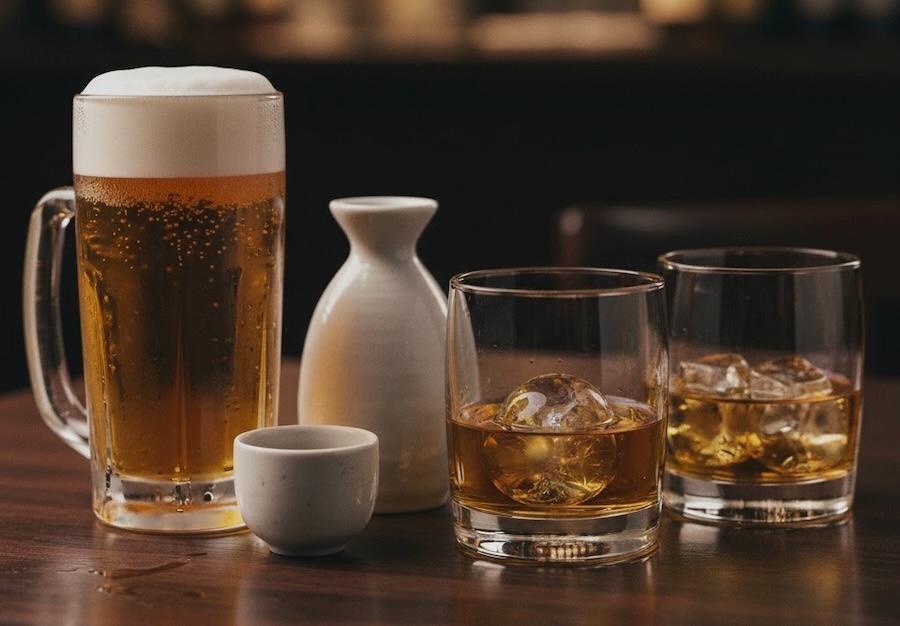 テーブルの上の酒2